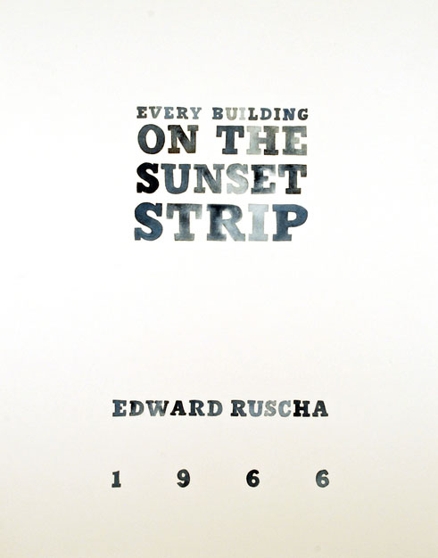 Every Building on the Sunset Strip Print Book Cover of Ed Ruscha book